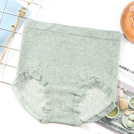 Underwear for Women Plus Size Women S New High-Waist Seamless Tummy Panties Lace Edge Breathable Panties Green F
Underwear for Women Plus Size Women S New High-Waist Seamless Tummy Panties Lace Edge Breathable Panties Green F