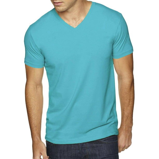 Ma Croix Men's Premium Solid Cotton V Neck T-Shirts Short Sleeve Tee
