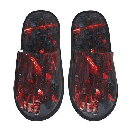 Honeii Cyberpunk Cityscape Lights Print Furry Slippers Bedroom Slippers for Women and Men Fuzzy Plush Comfy Faux Fur Lined Slide Shoes -Medium
Honeii Cyberpunk Cityscape Lights Print Furry Slippers Bedroom Slippers for Women and Men Fuzzy Plush Comfy Faux Fur Lined Slide Shoes -Medium