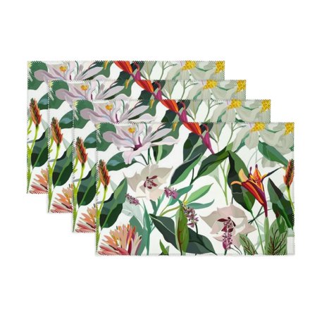 YANMS Flowers Green Leaves Placemats Set of 4 Washable Table Mats for Party Kitchen Dining Decoration 11.8*17.7in
YANMS Flowers Green Leaves Placemats Set of 4 Washable Table Mats for Party Kitchen Dining Decoration 11.8*17.7in