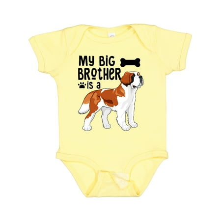 Inktastic My Big Brother is a Saint Bernard Gift Baby Boy or Baby Girl Bodysuit