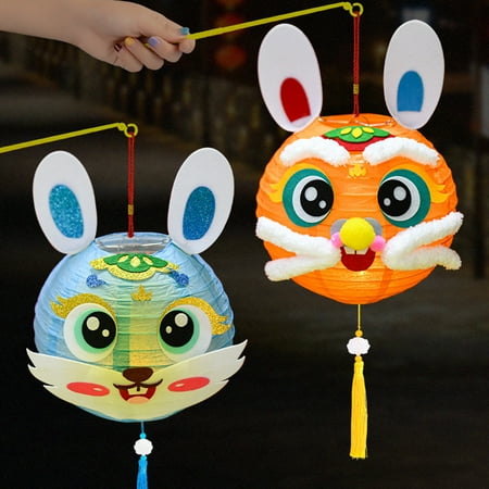 AYYUFE Children DIY Lantern Lovely Colorful Cartoon Bunny LED Lamp Parent-child Interaction Handmade Toy Portable Rabbit Lantern Pendant Spring Festival New Year Home Decorations
AYYUFE Children DIY Lantern Lovely Colorful Cartoon Bunny LED Lamp Parent-child Interaction Handmade Toy Portable Rabbit Lantern Pendant Spring Festival New Year Home Decorations