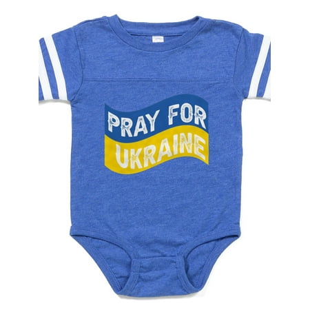 CafePress - Pray For Ukraine - Cute Infant Baby Football Bodysuit