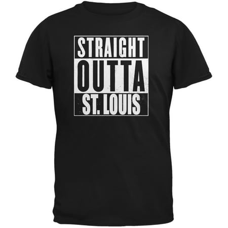 Straight Outta St. Louis Black Adult T-Shirt