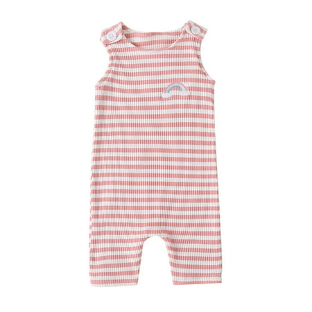 FRSASU Kids Jumpsuit Clearance Infant Baby Boys Girls Sleeveless Stripe Rainbow Print Romper Jumpsuit
FRSASU Kids Jumpsuit Clearance Infant Baby Boys Girls Sleeveless Stripe Rainbow Print Romper Jumpsuit