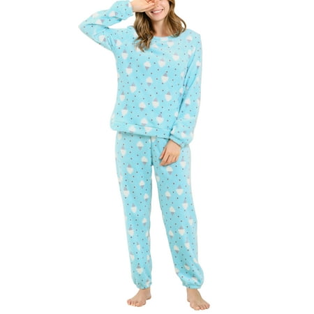 Allegra K Junior s Printed Long Sleeve Winter Flannel Pajama Sets