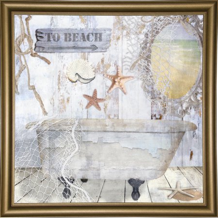 Beach House I-COLBAK143633 Print 24"x24" by Color Bakery in a Bistro Gold