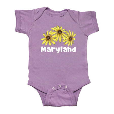 Inktastic Maryland Black Eyed Susans Flowers Gift Baby Boy or Baby Girl Bodysuit