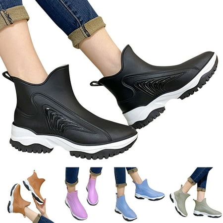 Cathalem Rain Boots for Women with Wedge Heel Women s Fashion Rain Shoes Outside Waterproof Shoes Kitchen Rubber Shoes Soft Shoes Blue 6.5
Cathalem Rain Boots for Women with Wedge Heel Women s Fashion Rain Shoes Outside Waterproof Shoes Kitchen Rubber Shoes Soft Shoes Blue 6.5