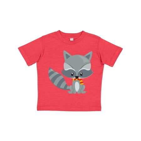 Inktastic Cute Raccoon Little Raccoon Raccoon with Scarf Gift Toddler Boy or Toddler Girl T-Shirt