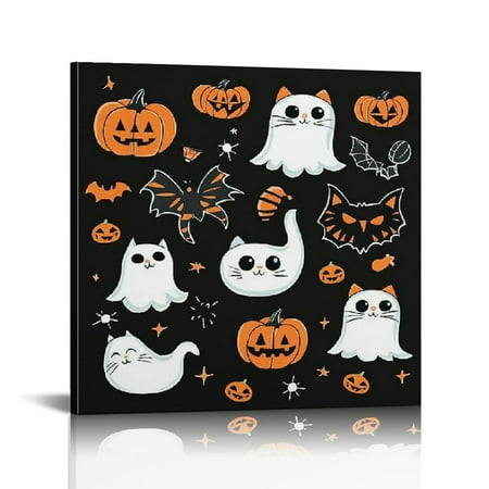 FUMJ Cat Ghost Home Decor Canvas for Living Room Bedroom Office Decorations Halloween Theme 12x12 in
FUMJ Cat Ghost Home Decor Canvas for Living Room Bedroom Office Decorations Halloween Theme 12x12 in