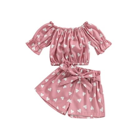 Ma&Baby Toddler Baby Girls Casual Outfit Sets Short Sleeve Off Shoulder Tee Tops + Print Shorts with Belt 1-5 Years
Ma&Baby Toddler Baby Girls Casual Outfit Sets Short Sleeve Off Shoulder Tee Tops + Print Shorts with Belt 1-5 Years