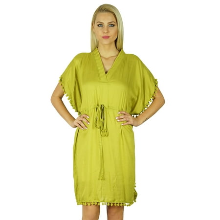 Bimba Women Cotton Kaftan With Pom Pom Tassels Short Caftan Beach Coverup
Bimba Women Cotton Kaftan With Pom Pom Tassels Short Caftan Beach Coverup