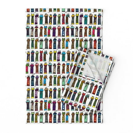 Snake New Year Serpent China Snakes Linen Cotton Tea Towels by Roostery Set of 2