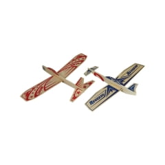 12PC Paul Guillow Paul Guillow - 42PDQ - Super Hero Glider Plane Balsa Wood Natural 2/pc.