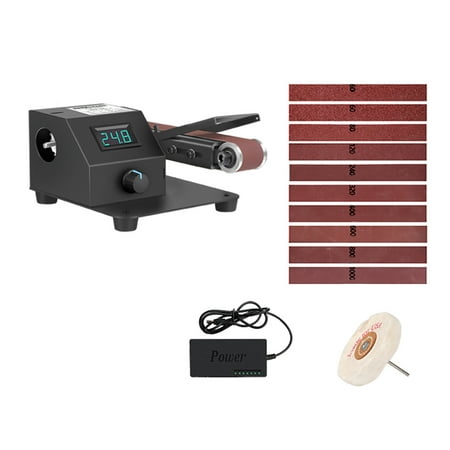 350W Vertical & Horizontal Belt Sander Electric Sanding Polishing Grinding Machine Grinding Sander Grinder Small Sand-belt Machine Stepless Speed Regulation with 10 Sanding Belts for Polish
350W Vertical & Horizontal Belt Sander Electric Sanding Polishing Grinding Machine Grinding Sander Grinder Small Sand-belt Machine Stepless Speed Regulation with 10 Sanding Belts for Polish