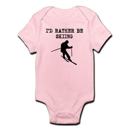 CafePress - Id Rather Be Skiing Body Suit - Baby Light Bodysuit