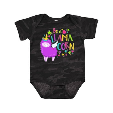 Inktastic Be a Llamacorn- Cute Llama Gift Baby Boy or Baby Girl Bodysuit