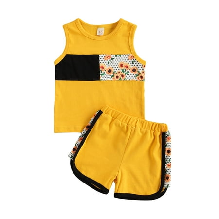 TheFound 3 Colors Infant Baby Girls Clothes Sunflowers Patchwork Sleeveless Vest Tops Shorts Sets
TheFound 3 Colors Infant Baby Girls Clothes Sunflowers Patchwork Sleeveless Vest Tops Shorts Sets