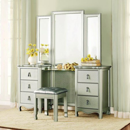 Homelegance Toulouse Vanity Table w/Mirror in Champagne