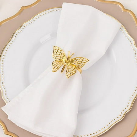 BalsaCircle 4 Gold Laser Cut Butterfly Design Metal Napkin Rings Party Events Reception Decorations Supplies
BalsaCircle 4 Gold Laser Cut Butterfly Design Metal Napkin Rings Party Events Reception Decorations Supplies