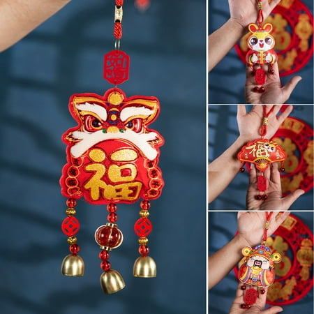 qianli Chinese Pendant with Bells Cartoon Style Decorative Fabric Art Rabbit Lunar Chinese New Year Pendant Home Decoration for Household
qianli Chinese Pendant with Bells Cartoon Style Decorative Fabric Art Rabbit Lunar Chinese New Year Pendant Home Decoration for Household