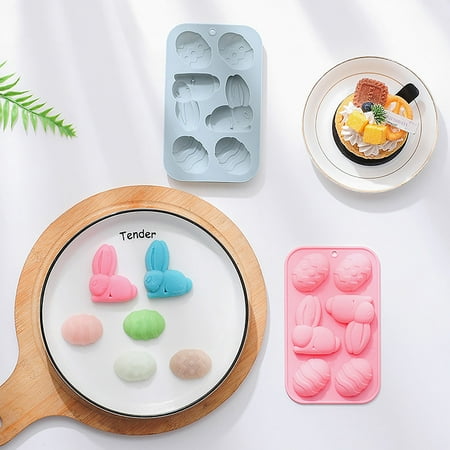 Riguas 6 Cavity Cake Mold Non-sticky Easy Demoulding DIY Food-grade Silicone Easter Bunny Egg Dessert Baking Mold
Riguas 6 Cavity Cake Mold Non-sticky Easy Demoulding DIY Food-grade Silicone Easter Bunny Egg Dessert Baking Mold