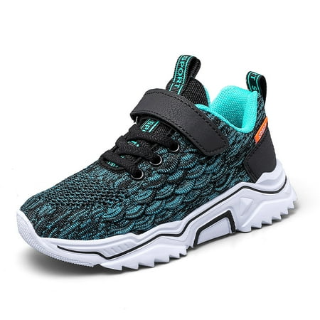 Kids Boys Sneakers Hook And Loop Fastener Sports Shoes Outdoor Running Walking