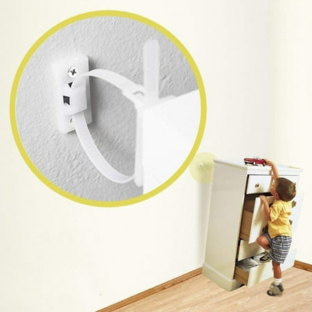 Porfeet 1 Set Fixing Strap Fall Prevent Impact Resistant Nylon Furniture Anti-tip Strap for Cupboard(1 Set)
Porfeet 1 Set Fixing Strap Fall Prevent Impact Resistant Nylon Furniture Anti-tip Strap for Cupboard(1 Set)
