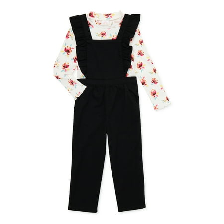 Wonder Nation Baby and Toddler Girls Long Sleeve Top and Jumpsuit 2 Piece Outfit Set 12M-5T
Wonder Nation Baby and Toddler Girls Long Sleeve Top and Jumpsuit 2 Piece Outfit Set 12M-5T