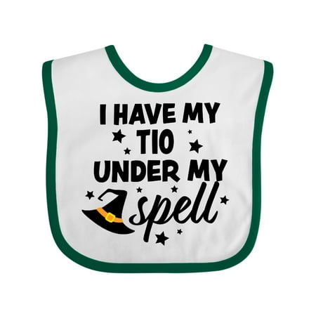 Inktastic I Have My Tio Under My Spell with Cute Witch Hat Gift Baby Boy or Baby Girl Bib