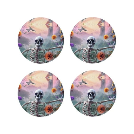 Leather Coasters with Heat-resistant for Drinks Pink Mist Sunflower Skull -标题2 Round Shape
Leather Coasters with Heat-resistant for Drinks Pink Mist Sunflower Skull -标题2 Round Shape