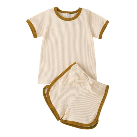 uukiA Infant 18-24 Months And 3-6 Years Baby Girls Short Sleeve T-shirt Top And Casual Shorts 2PCs Outfits Set
uukiA Infant 18-24 Months And 3-6 Years Baby Girls Short Sleeve T-shirt Top And Casual Shorts 2PCs Outfits Set