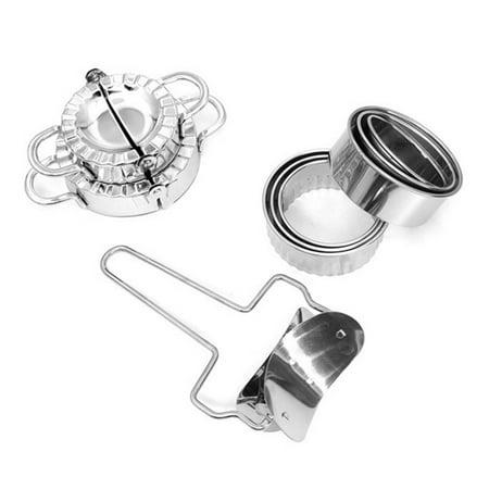 5PCS Stainless Steel Dumplings Maker Set 2 Dumpling Press Molds Dumpling Skin Cutter Complete Kit for Chinese Dumpling Pastry Pie
5PCS Stainless Steel Dumplings Maker Set 2 Dumpling Press Molds Dumpling Skin Cutter Complete Kit for Chinese Dumpling Pastry Pie