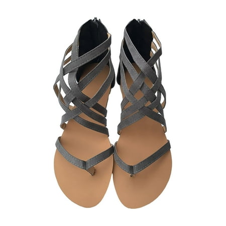 SIMANLAN Womens Sandals Summer Flip Flops Criss Cross Flat Sandal Ladies Fashion Casual Shoes Women Beach Walking Shoe Gray 7
SIMANLAN Womens Sandals Summer Flip Flops Criss Cross Flat Sandal Ladies Fashion Casual Shoes Women Beach Walking Shoe Gray 7