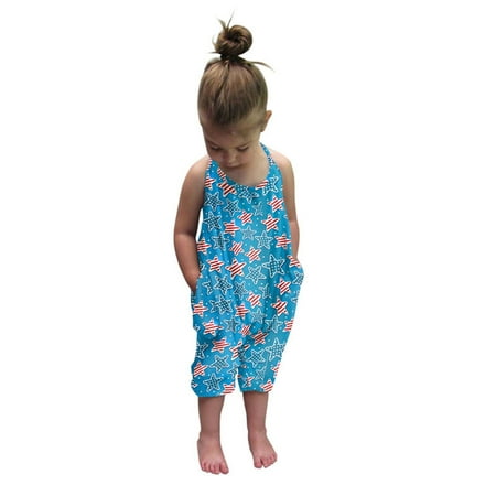 Baby Girl Backless Strap Slouch Romper Pants with Pockets for Toddler Girls American Flag Print Cute Harem Halter Jumpsuit 1-5Y
Baby Girl Backless Strap Slouch Romper Pants with Pockets for Toddler Girls American Flag Print Cute Harem Halter Jumpsuit 1-5Y