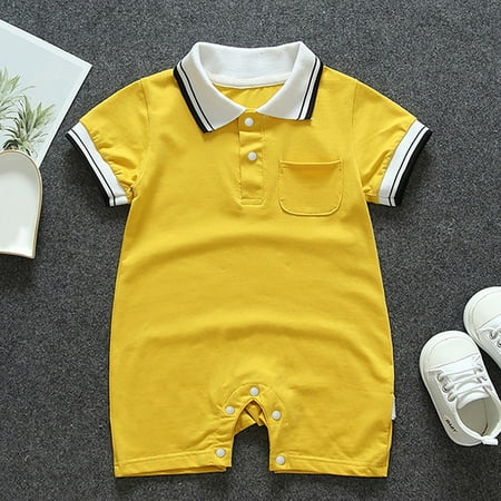 Baby onesie Toddler Baby Boys Girls Short Sleeve Turn-Down Collar Pocket Romper Jumpsuits Fragarn
Baby onesie Toddler Baby Boys Girls Short Sleeve Turn-Down Collar Pocket Romper Jumpsuits Fragarn