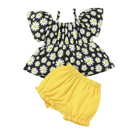 OVTICZA Infant Baby Girls Summer T Shirts and Set Clothing Set Floral Outfit Short Sleeve with Yellow XL
OVTICZA Infant Baby Girls Summer T Shirts and Set Clothing Set Floral Outfit Short Sleeve with Yellow XL