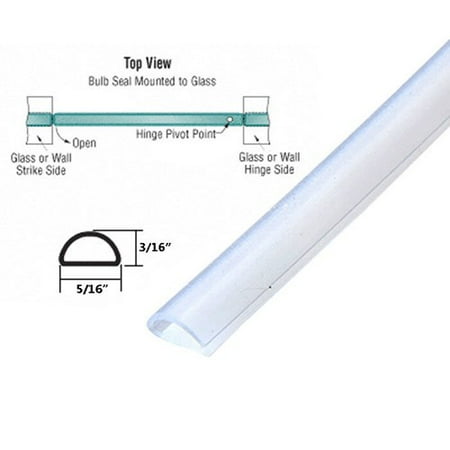 CRL Translucent Silicone Bulb Seal - 95 in long - 3 Pack