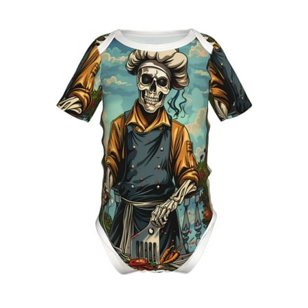 Coaee Skeleton Chef BBQ Scene for Soft Baby Short-Sleeve Bodysuit Baby Climbing Clothes Baby Girls Boys Bodysuit Romper-12 Months
Coaee Skeleton Chef BBQ Scene for Soft Baby Short-Sleeve Bodysuit Baby Climbing Clothes Baby Girls Boys Bodysuit Romper-12 Months