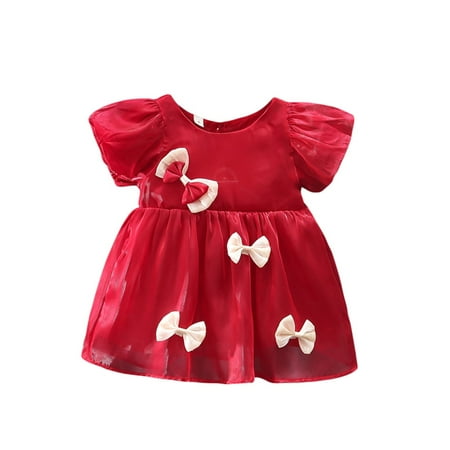Lieserram Baby Girls Summer Dress 6 9 12 18 24 Months 2T Clothes Puff Sleeve Crew Neck Bowknot Princess A-line Dress
Lieserram Baby Girls Summer Dress 6 9 12 18 24 Months 2T Clothes Puff Sleeve Crew Neck Bowknot Princess A-line Dress