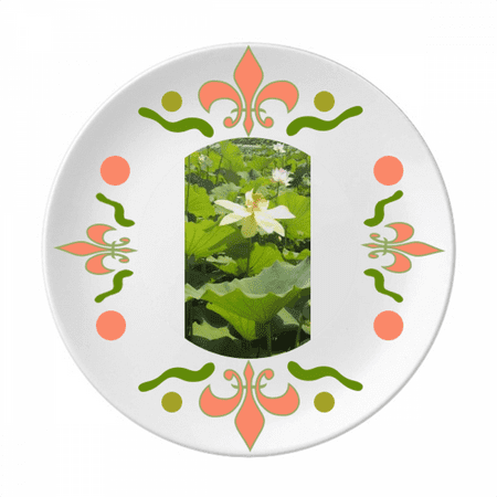 Withered Lotus Sun Art Deco Fashion Flower Ceramics Plate Tableware Dinner Dish