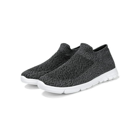Daeful Womens Non-slip Low Top Walking Shoes Workout Lightweight Breathable Knit Upper Flats Dark Gray (Men) 9
Daeful Womens Non-slip Low Top Walking Shoes Workout Lightweight Breathable Knit Upper Flats Dark Gray (Men) 9