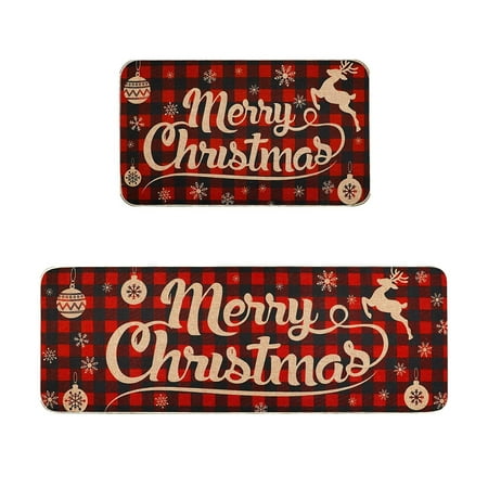 Baocc floor mats Christmas Kitchen Carpet (2 Pieces) Merry Christmas Kitchen Carpet Washable Cushion Comfortable Kitchen Carpet Set
Baocc floor mats Christmas Kitchen Carpet (2 Pieces) Merry Christmas Kitchen Carpet Washable Cushion Comfortable Kitchen Carpet Set