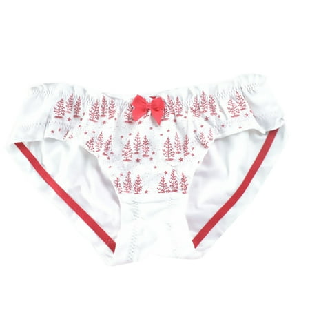 

Women Christmas Cotton Briefs Underwear Underpants Panties Panty Brief Seamless Hipster Printed Coverage Bikini Ladies