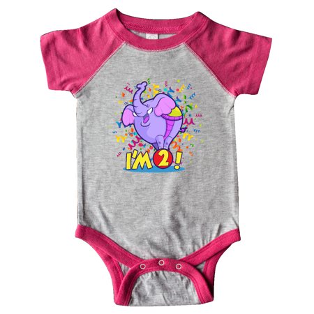 Inktastic I m Two Elephant Gift Baby Boy or Baby Girl Bodysuit