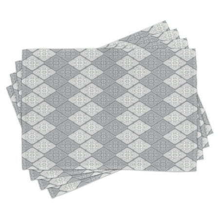 Damask Placemats Set of 4 Victorian Style Ornamental Oriental Figure Retro Ethnic Mosaic Art Tiles Abstract Image Washable Fabric Place Mats for Dining Room Kitchen Table Decor Dimgray by Ambesonne
Damask Placemats Set of 4 Victorian Style Ornamental Oriental Figure Retro Ethnic Mosaic Art Tiles Abstract Image Washable Fabric Place Mats for Dining Room Kitchen Table Decor Dimgray by Ambesonne