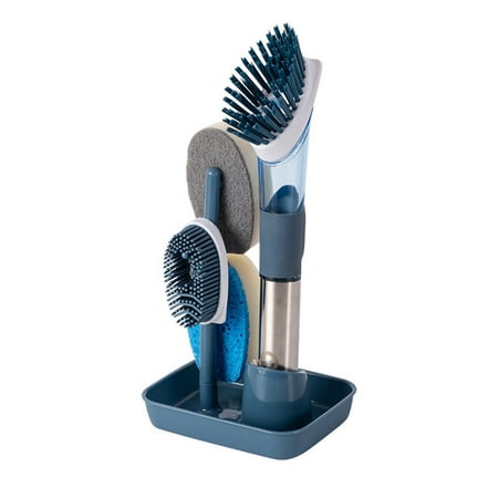 Kitchen Can Add Dishwashing Liquid Long Handle Brush with 4 Brush Heads & Base Sponge TPR Wood Pulp Cotton Does Not Hurt The Pot
Kitchen Can Add Dishwashing Liquid Long Handle Brush with 4 Brush Heads & Base Sponge TPR Wood Pulp Cotton Does Not Hurt The Pot