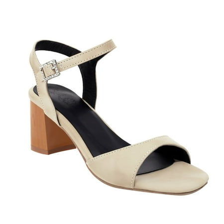 Penkiiy Fashion Solid Color Microfiber Leather High Heels Ladies Summer Sandals