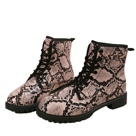 Oalirro Snake Print Lace-up Ankle Boots Women s Round Toe Platform Thick Heel Side Zipper Boots
Oalirro Snake Print Lace-up Ankle Boots Women s Round Toe Platform Thick Heel Side Zipper Boots